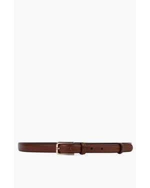 Cavalinho Timeless 913 Classic Thin Leather Belt - White