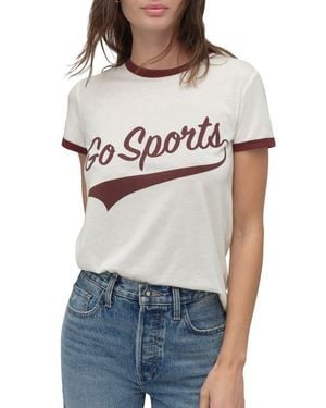 FAVORITE DAUGHTER The Go Sports Graphic Ringer T-Shirt - Gray