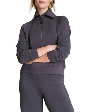 Spanx Airessentials Half Zip Sweatshirt - Gray