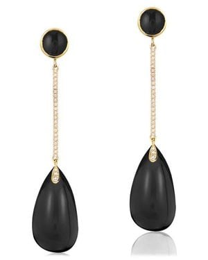 Goshwara Naughty Cabochon Drop Earrings - Black