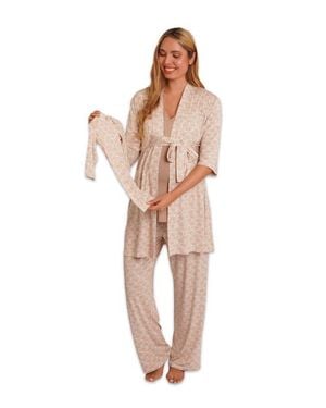 Everly Grey Analise During & After 5-Piece Maternity/Nursing Sleep Set For Mom & Baby - Multicolor