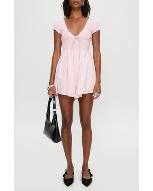 Princess Polly Wescott Stripe Romper - White