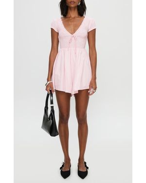 Princess Polly Wescott Stripe Romper - White