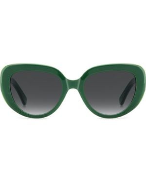Kate Spade Rana 53Mm Rectangular Sunglasses - Green