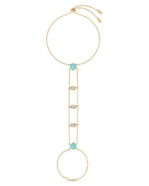 Ettika Reconstituted Solstice Hand Chain - Blue