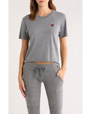Aviator Nation Boyfriend T-Shirt - Gray