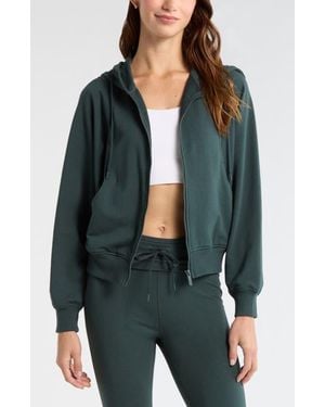 Zella Weekend French Terry Full Zip Hoodie - Green