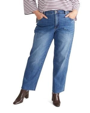UNIVERSAL STANDARD Etta High Waist Ankle Straight Leg Jeans - Blue