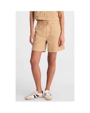 Madewell Drawstring Airy Denim Shorts - Natural
