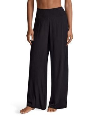 Ralph Lauren Smocked Waist Cover-Up Pants - Black