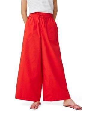 Splendid Mallory Wide Leg Poplin Pants - Red