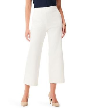NIC+ZOE All Day High Waist Crop Wide Leg Jeans - White