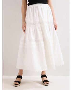 Phase Eight Rosa Tiered Skirt - White