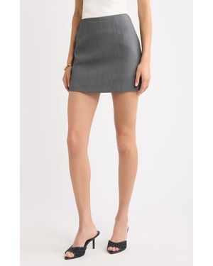 Open Edit Icon Twill Midrise Mini Skort - Blue