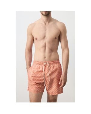 Mango Print Swim Trunks - Pink