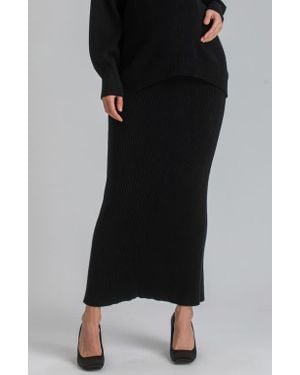 PIETRO BRUNELLI MATERNITY Rib Maternity Sweater Skirt - Black
