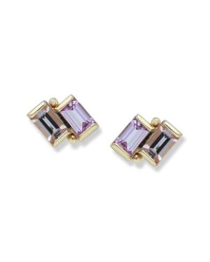 Anzie Cléo Deux Carré Stud Earrings - Pink