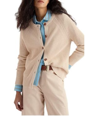 Seasalt Cornwall Potters Meadow Organic Cotton Cardigan - Natural