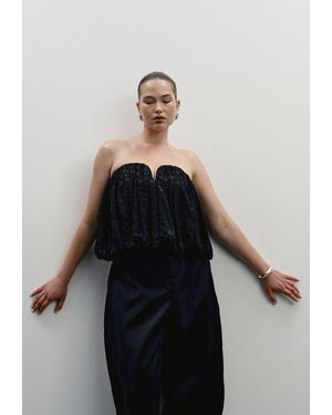 11 Honoré Strapless Bubble Top - Blue