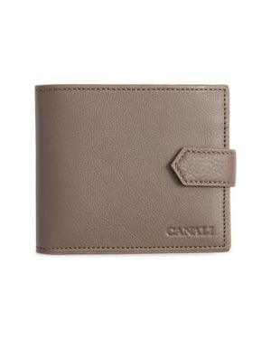Canali Tumbled Calfskin Billfold Wallet - Brown