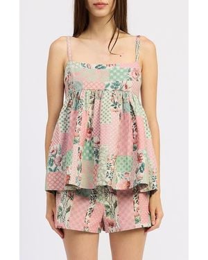 JACQUIE THE LABEL Gigi Babydoll Top - Multicolor