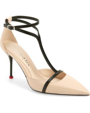 McQueen Harness T-Strap Pump - Natural