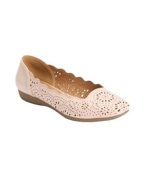 Comfortview The Laurell Slip On Flat - Natural