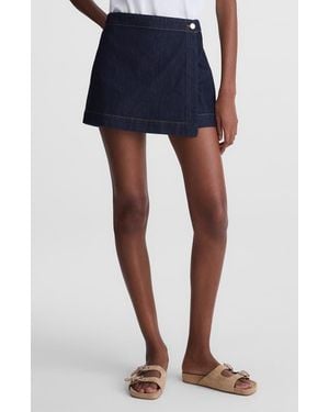 Madewell Denim Wrap Mini Skort - Blue