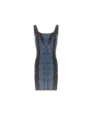 Pcfg Free Heaven Two Color Denim Dress - Blue