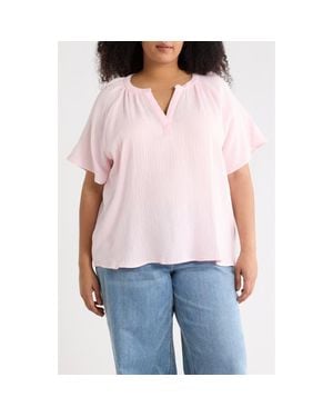 Beach Lunch Lounge Artina Short Sleeve Blouse - Red