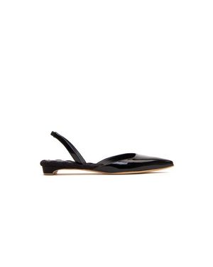 Aera Jackie Vegan Slingback Flat Sandal - Black