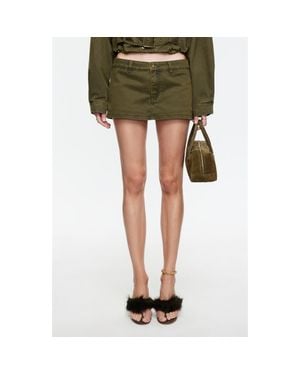 Lioness Rhode Low Rise Denim Miniskort - Green