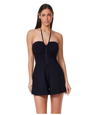 Gottex Tutti Frutti Bandeau Romper Swimdress - Blue