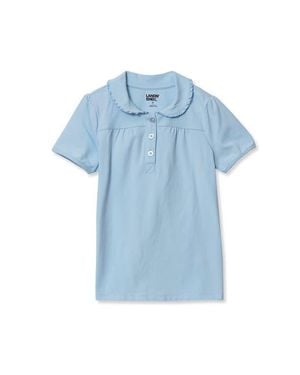 Lands' End Girls Frill Collar Tee - Blue