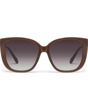 Quay Ever After 58Mm Cat Eye Sunglasses - Brown