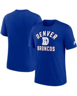 Nike Denver Broncos Favorable Timeline Tri-Blend T-Shirt - Blue