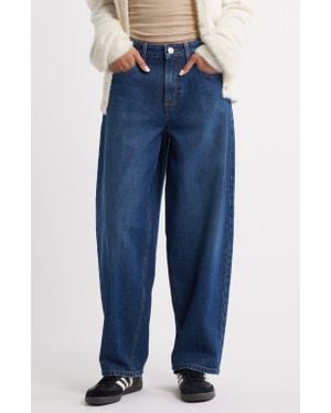 BP. Mid Rise Baggy Barrel Jeans - Blue
