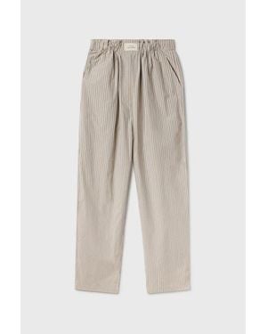 SILK LAUNDRY Cotton Paper Bag Pants - White