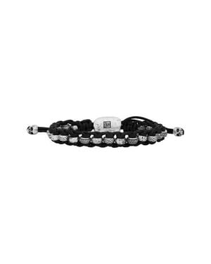 John Varvatos Sterling Beaded Slider Bracelet - Black