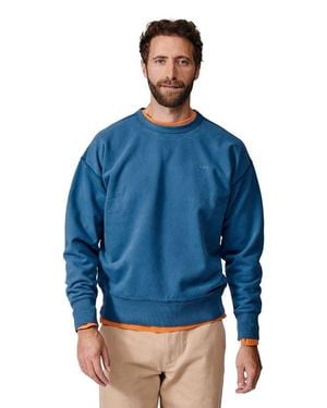 aubi Brandon Crew Neck Relaxed Sweatshirt - Blue