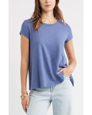 Treasure & Bond Cotton Blend Swing T-Shirt - Blue