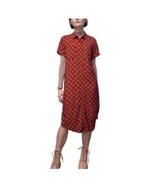 WILDFANG The Empower Shirt Dress - Red