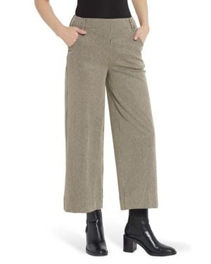 Lyssé Clarke Stripe Pull-On Ankle Wide Leg Jeans - Natural