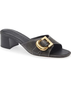 Marc Jacobs The Doll Buckle Slide Sandal - Black