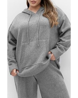 City Chic Ally Sweater Hoodie - Gray
