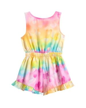 Next Kids' Colorful Heart Print Romper - Pink
