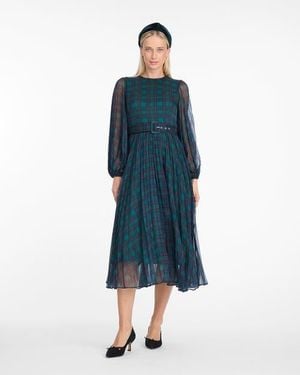 Draper James Maybelle Belted Midi Dress - Blue