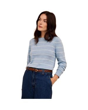 Celtic & Co. Merino Fine Knit Boat Neck Sweater - Blue