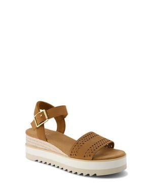 TOMS Diana Platform Wedge Sandal - Brown