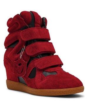 Steve Madden Mavis Wedge High Top Sneaker - Red